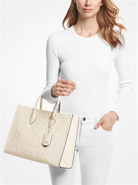 mira michael kors|Mirella Medium Pebbled Leather Tote Bag .